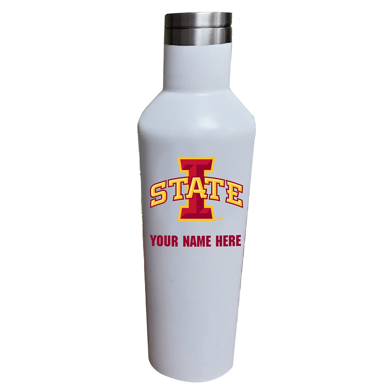17oz Personalized White Infinity Bottle | Iowa State University